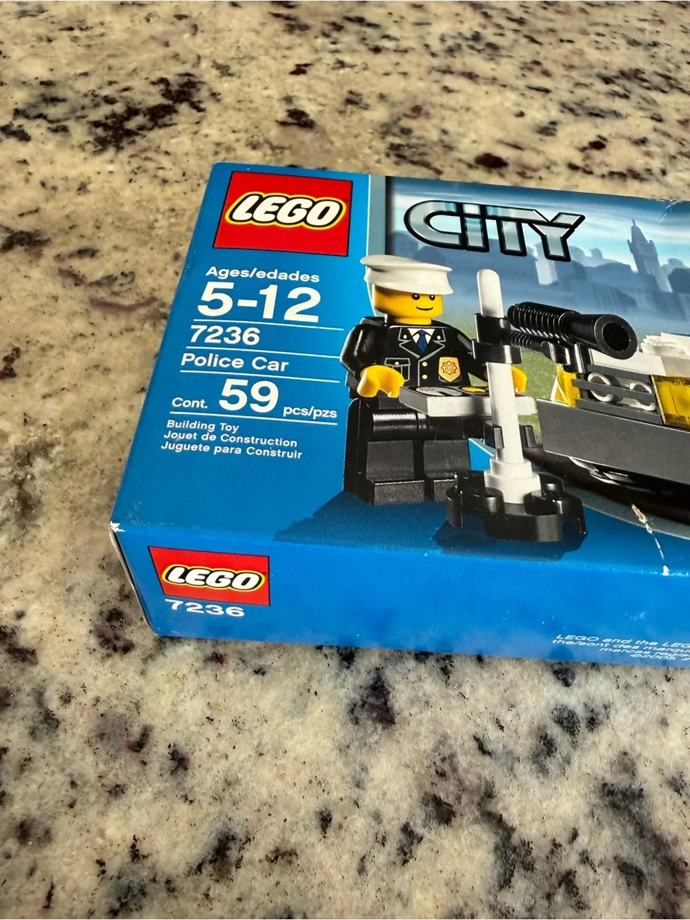 NIB Vintage LEGO City 7236 Police Car (2005) Sealed